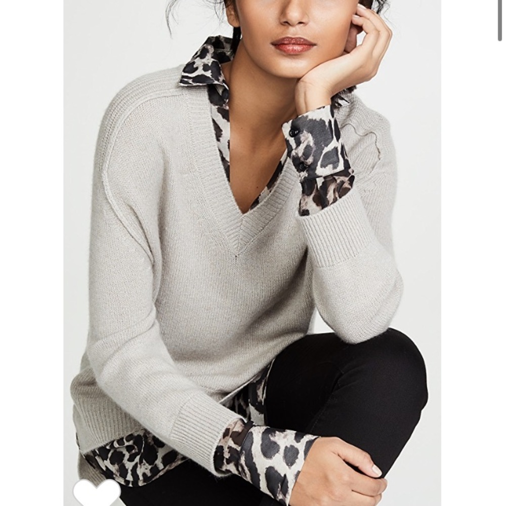 Brochu walker chia layered sweater cheetah